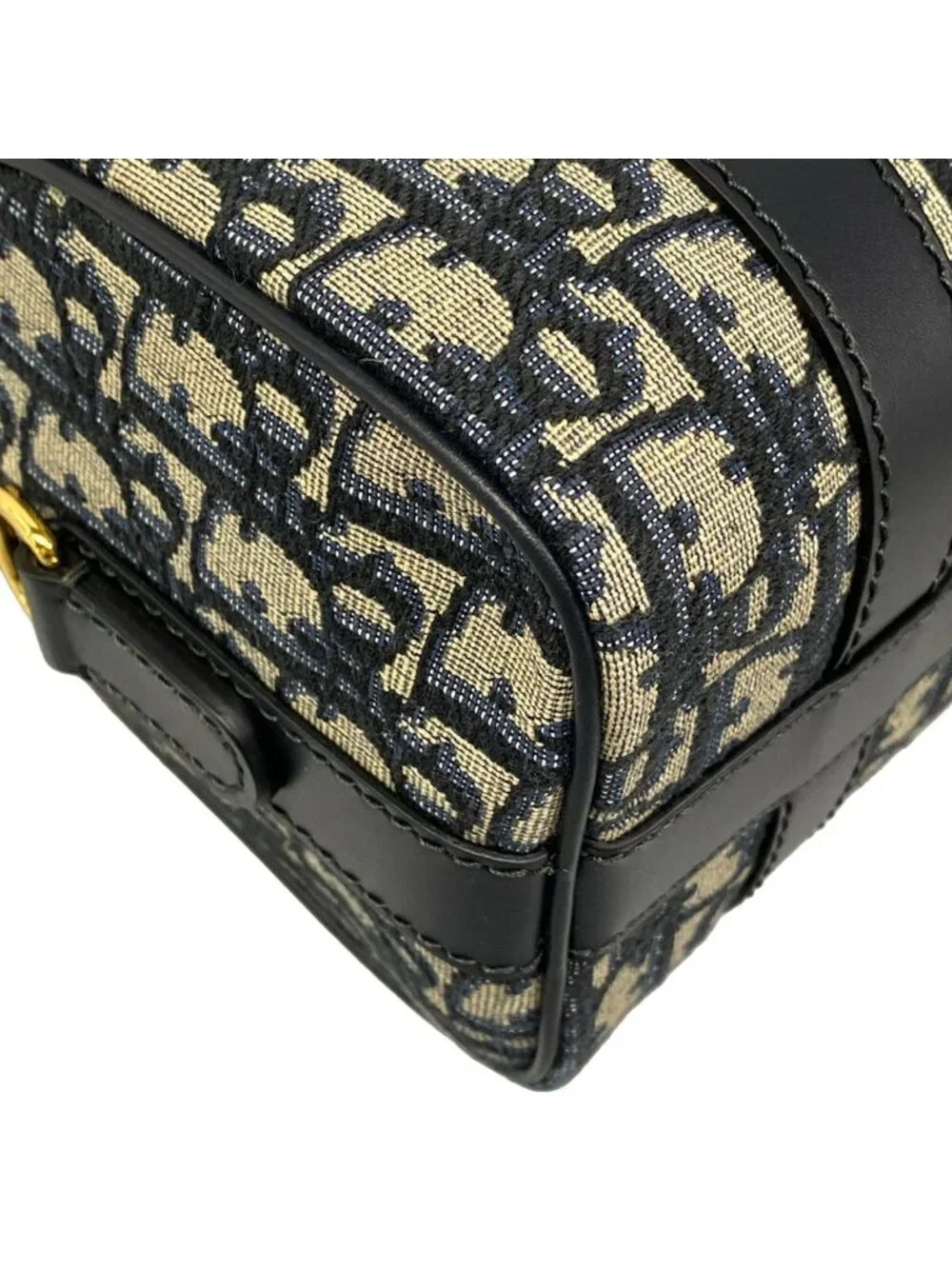 Dior Handbag Groove 20 Bag Small Ivory Dark Navy Leather